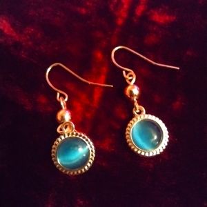 Classic blue gem dangles